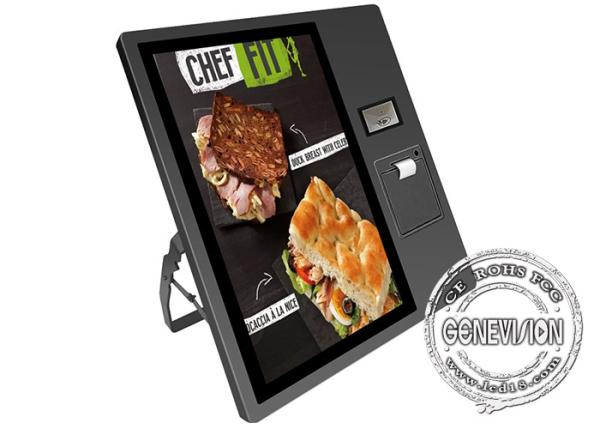 Desktop 21.5in Touch Screen Self Service Kiosk For Coffee Shop