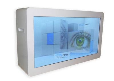 China 47 See Through Lcd Screen Kiosk Digital Signage , Multitouch Transparent Showcase for sale