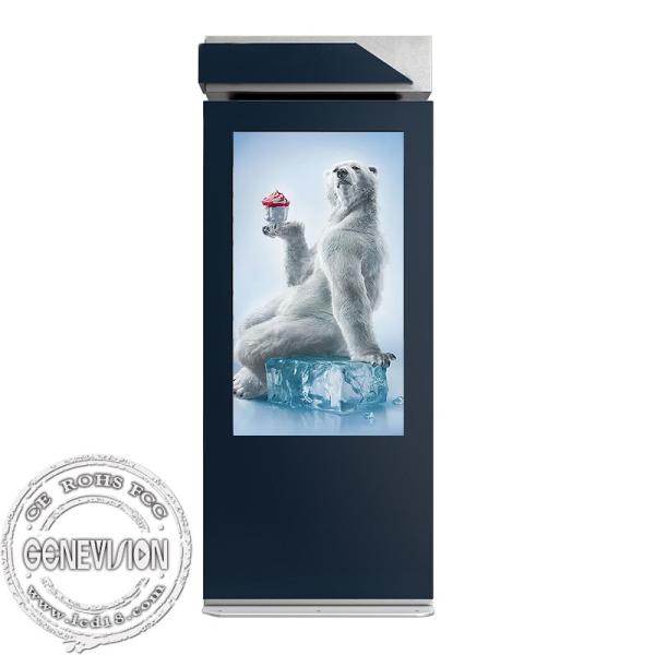 55 Vertical Floor Standing Outdoor Digital Signage Totem for Bus Stop