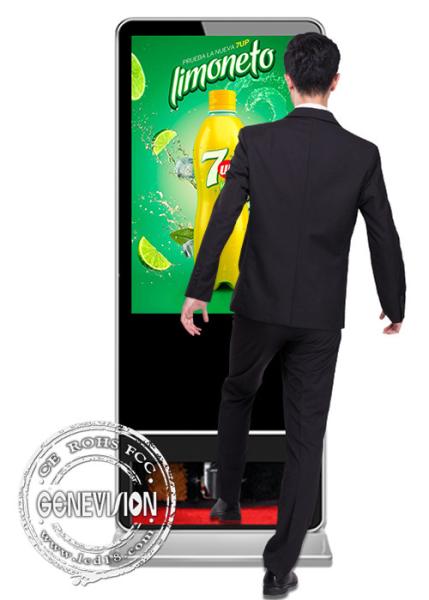 Shoes Polisher Android LCD Advertising Kiosk Digital Signage Totem 55 Inch