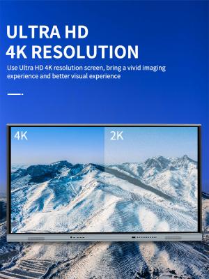 China Smart Interactive Flat Panel Digital Board 98 Inch 20 Touch Points For Training 350cd/M2 for sale