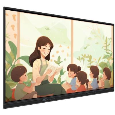 China All In One Interactive Whiteboard 65 75 86 Inch Media Player Multi Touch IR Points Smart TV Board For Training Office for sale