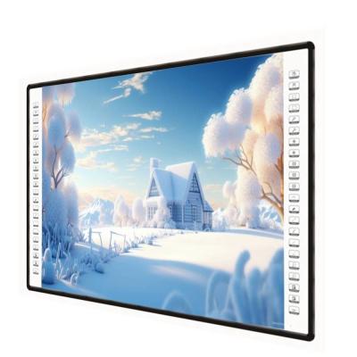 China Interaktives Projektorbrett 4K 82 85 102 Zoll Seitenleiste 10 Berührungspunkte USB PC Stift Finger Schreiben Weißbrett Für Schulen zu verkaufen