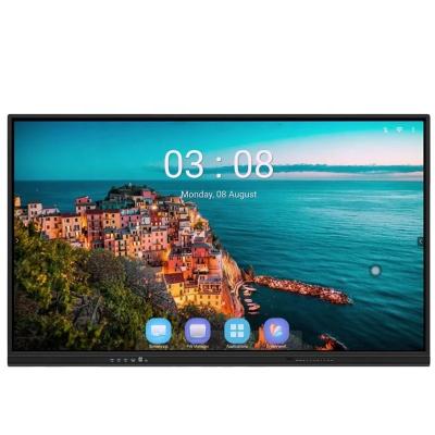China Interactive 4K Ultra HD Smart Board with Wall Mount Speaker Camera Mic Built in All In One PC Board For Education for sale