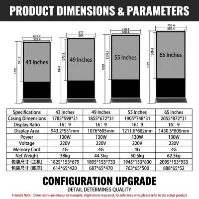 China 49 Zoll LCD-Bildschirm Digital Signage mit Wandmontage oder freistehender Installation und optionalem I3/I5/I7 CPU für Unternehmensfoyers zu verkaufen
