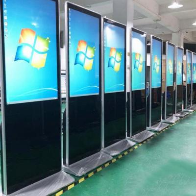 China 43 55 65 75 Zoll Indoor kapazitiver Touchscreen Bodenstehender Digital Signage 4K kommerzieller interaktiver Werbedisplay zu verkaufen