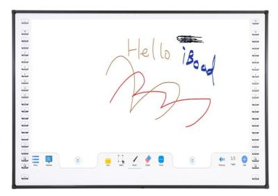 China 95 Inch Infrared Interactive Whiteboard Ceramic Nano Surface IWB 10 touch points Smart white board for sale
