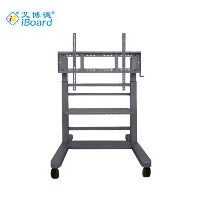 China High Quality 40Kgs Interactive Whiteboard Stand Flat Screen Cart Lift Mute Casters for sale