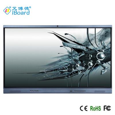 China Placa inteligente interativa com LED IR, tela plana interativa de 75'' para câmera educacional opcional à venda