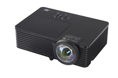 China Cheap Price Portable Short Throw Laser Lamp Projector 3200lm 30''-300'' Size With Black Color for sale