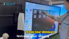 Tableau blanc interactif plat intelligent 4K de 65/75/86 pouces avec écran tactile multipoint et systèmes d‘exploitation Android/Windows/Linux/Mac OS