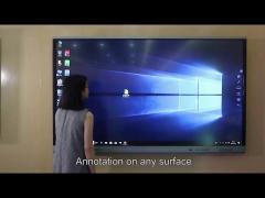 pantalla de panel táctil interactivo de superficie de nano o cartón cerámico para normas en marco negro