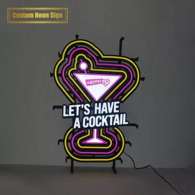 China Satom Wholesale Indoor Decoration Customized Beer Brand Logo Large Neon Sign for sale