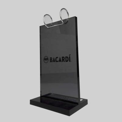 China Clip Sign Holder With Pvc Pocket Bags Restaurant Tabletop Display Sign Holder Stand for sale
