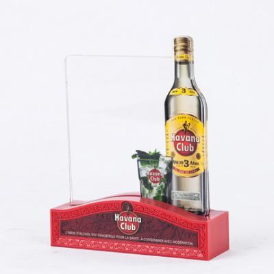 China Mold Injection Base Bar Menu Holder Perspex Drink Bottle Menu Sign Holder Custom for sale