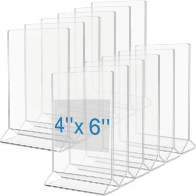 China 4 x 6 Triangle Shaped Poster Table Tent acrylic sign holder Wholesale for sale