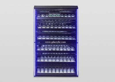 China Customized Illuminated Led Lighting Metal Large Cigar Display Cabinet for sale