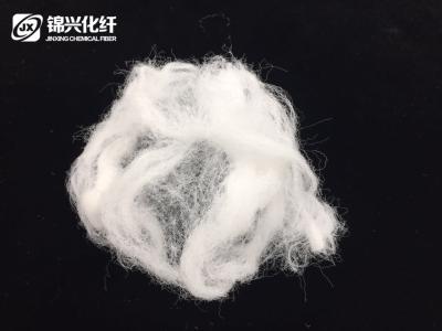 China Crimped Nylon Wool Fiber Raw Material PA6 Chips , Synthetic Staple Fibres 8D*88mm for sale