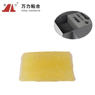 China Light Yellow Transparent Packaging Hot Melt Lumpy Carton Sealing Glue TPR-7606 for sale