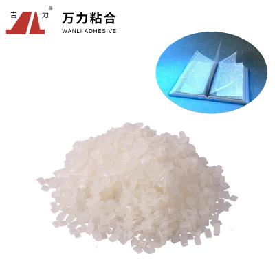 China Transparant Heet Smeltingsboek die Zelfklevende, Vlokkige EVA Based Hot Melt Adhesive Eva-c-23 binden Te koop