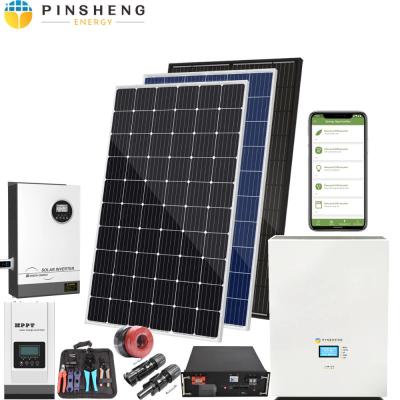 China Photovoltaic Solar Power System Solar Panel Hybrid Grid Kit 5KW 10kw Home Use for sale
