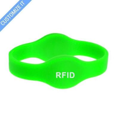 China Two Heads Silicone RFID Wristband IP68 Custom For One Or Two Chips for sale