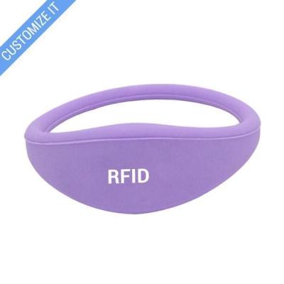 China Waterproof Bracelet RFID Mifare 61mm 67mm 72mm 76mm Silicone Wristbands Custom for sale
