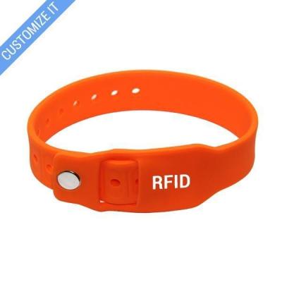 China 260mm*18mm Custom Silicone Wristbands IP68 Waterproof With Pocket for sale
