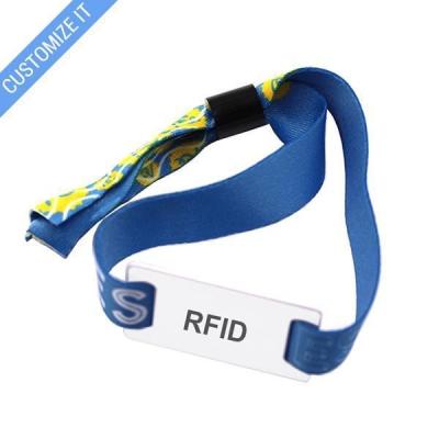 China Festival Custom Fabric Wristbands RFID Fabric Woven Wristbands for sale