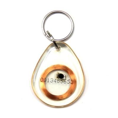 China Access Control RFID NFC Tag 13.56mhz / 125khz Waterproof Transparent Keyfob for sale