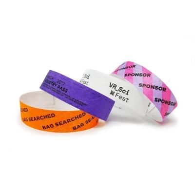 China ODM Plastic Tyvek Wristbands Waterproof 254*19mm 254*25mm Customized for sale
