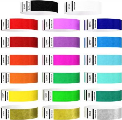 China Blank Plain Tyvek Wristbands Disposable CMYK Pantone Colors for sale