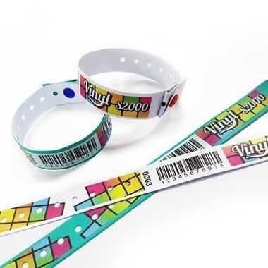 China OEM PET Barcode Plastic Wristbands PVC Disposable Customized for sale