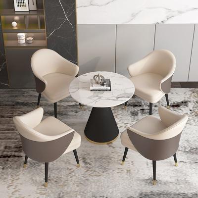 China 6 Seater Dining Table Set With Leather Or Fabric Chairs for sale