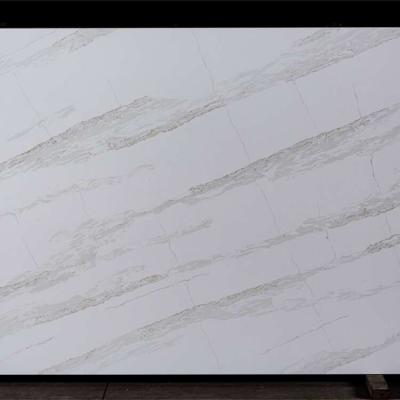 China Customized Quartz Stone Slab For Bathroom Vanity Snow White Quartz Stone for sale