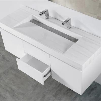 China OEM Melamin-Tür-Abschluss Badezimmer Vanity Schrank Vanity-Einheit mit Becken zu verkaufen