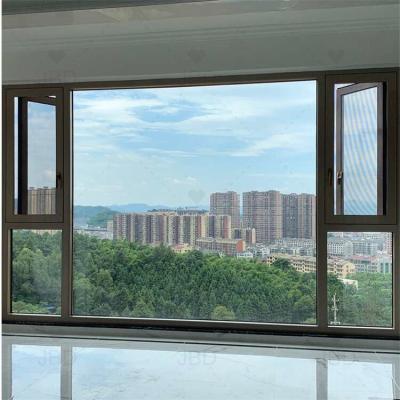 China Aluminium-Rahmenlos-Fenster Doppelfenster gehärtetes klares Glas leicht zu bedienen zu verkaufen