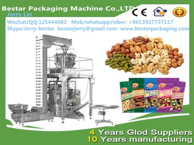 China Automatic peanut pistachiosun flower seed salmond cashew nut backstick pillow bag packing machine Bestar packaging for sale