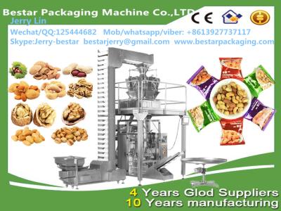 China High Speed Automatic Multihead Weigher Nut Weighing Packaging Machine Pillow Bag Packing Bestar packaging for sale