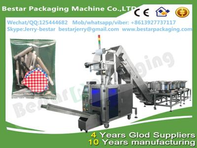 China Fully automatic vibrate counting and packing machine for furniture hardware/small screws/plastic parts VFFS equipment for sale