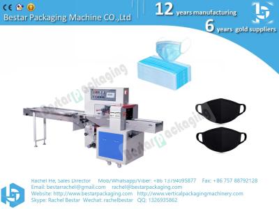 China Automatic horizontal packing machine anti-dust face mask packaging machine for sale