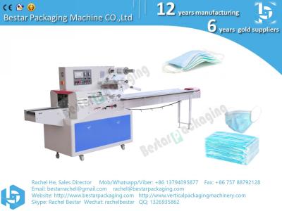 China Flow Disposable Medical Face Mask Packing Machine for sale