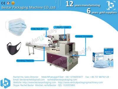 China CE standard high speed horizontal medical mask packaging machine for sale