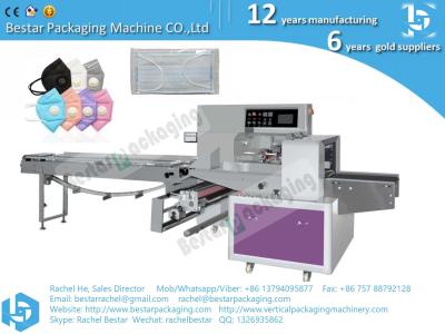 China Automatic medical disposable mask packing machine with servo system for sale