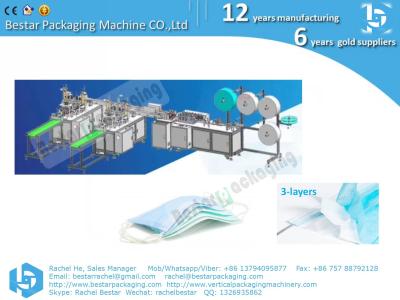 China Nonwoven face mask making machine, with Nose-piece and Ear-loop machines for sale