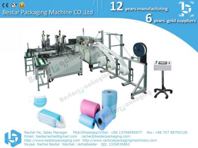 China Melt-blown fabric surgical mask machine, medical mask machine, fully automatic and high speed for sale