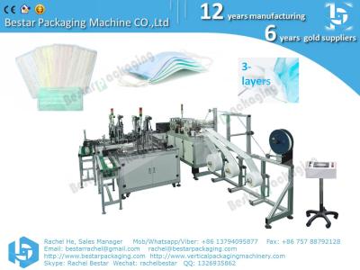 China New design automatic mask making machine, melt-blown fabric and with two ear-loop for sale
