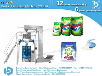 China Stand pouch bag packing machine for washing powder, detergent powder, with spoon feeding for sale