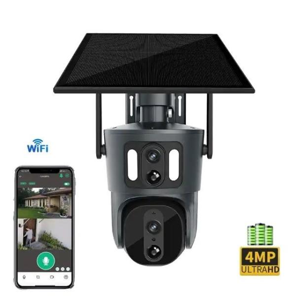 Quality 360 Panoramic View Solar Powered Security Camera With Remote Monitoring for sale