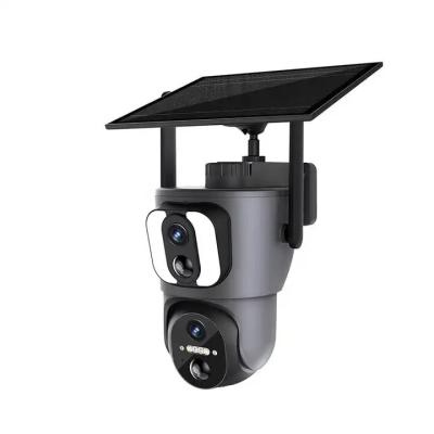 China Humanoid Automatic Tracking Solar Battery Powered Floodlight PTZ Camera Ubox for sale